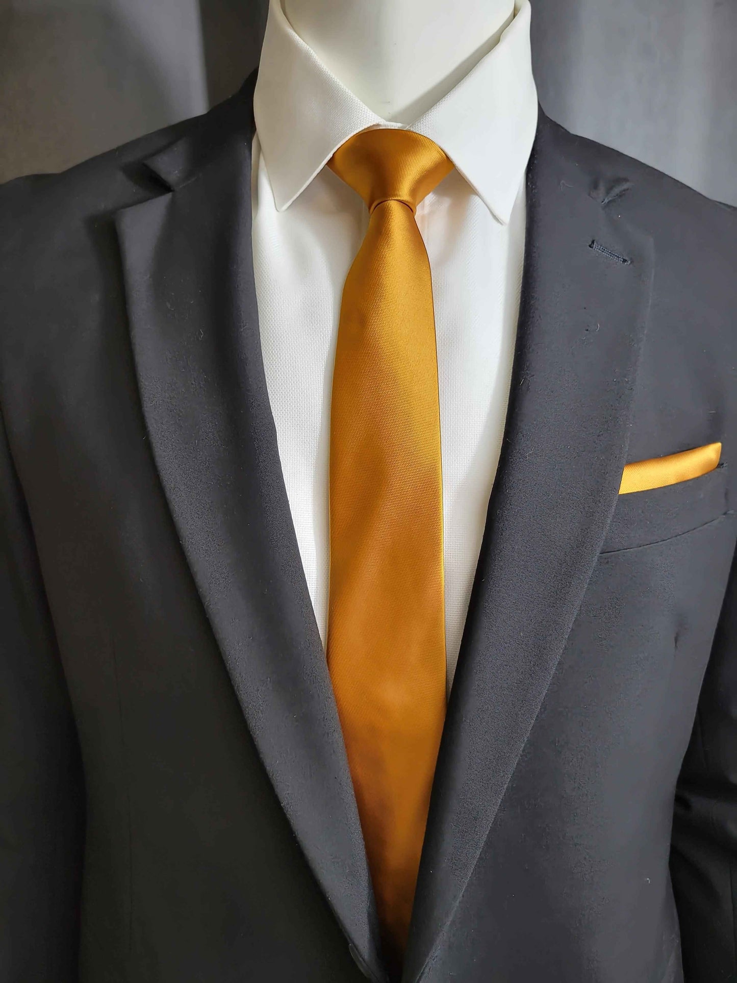 Orange Marmalade Necktie and Pocket Square