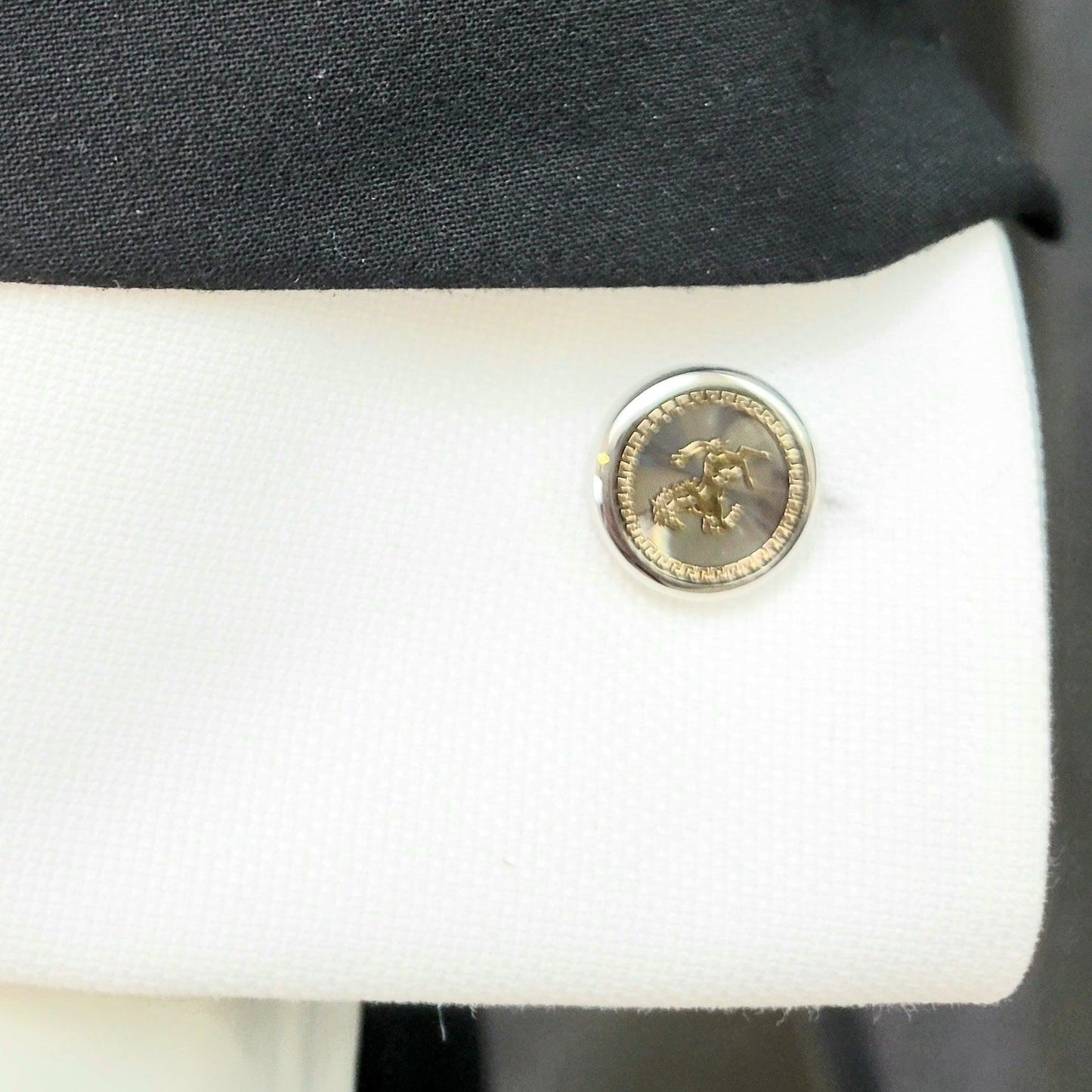 Silver Mustang Cufflinks - The Upscale Banker