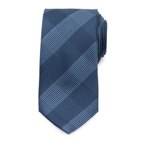 Best Dad Plaid Dark Blue Men's Tie