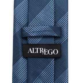 Best Dad Plaid Dark Blue Men's Tie