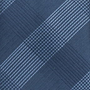 Best Dad Plaid Dark Blue Men's Tie
