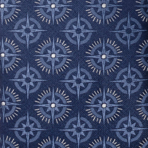 Compass Hidden Message Navy Blue Men's Tie