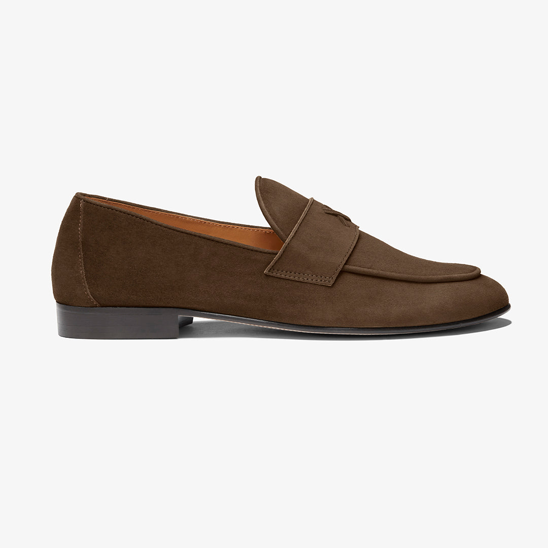 Men's Chocolate Suede Centesimo - Dapper Direct