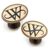 DC Batman Wayne Monogram Gold Cufflinks