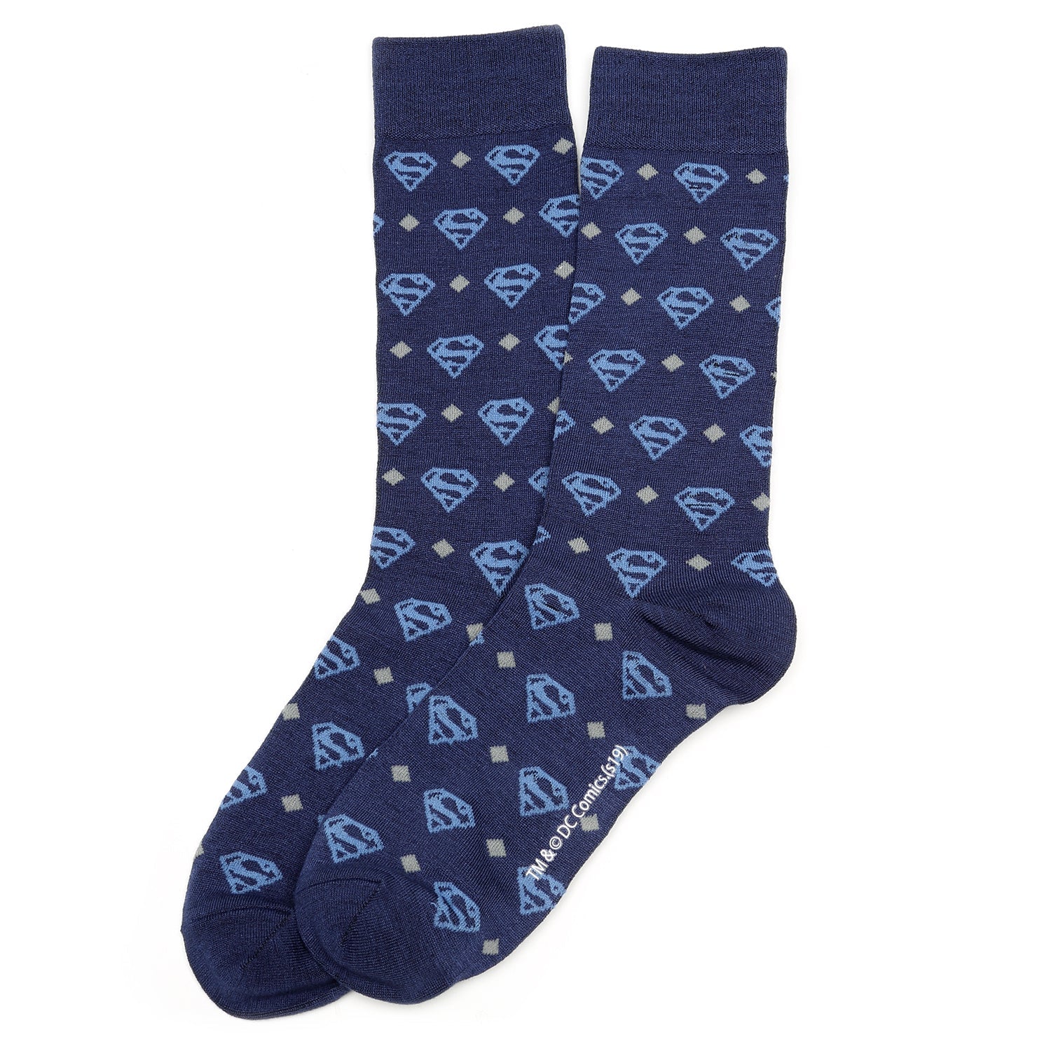 DC Superman Diamond Navy Socks