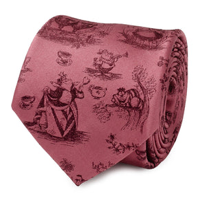 Disney Alice in Wonderland Dusty Red Men's Tie