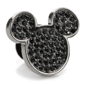 Disney Mickey Mouse Black Pave Crystal Lapel Pin