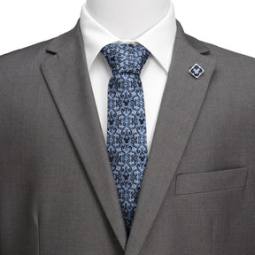 Disney Mickey Mouse Damask Tile Blue Men's Tie