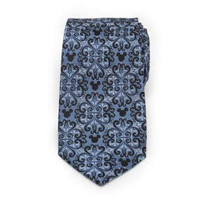 Disney Mickey Mouse Damask Tile Blue Men's Tie