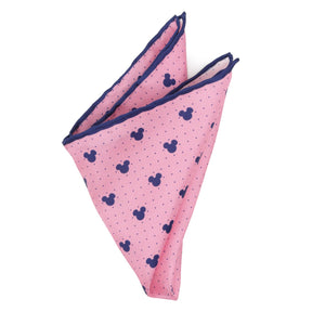 Disney Mickey Mouse Dot Pink Pocket Square