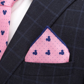 Disney Mickey Mouse Dot Pink Pocket Square