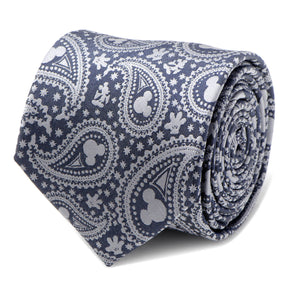 Disney Mickey Mouse Gray Paisley Mens Tie