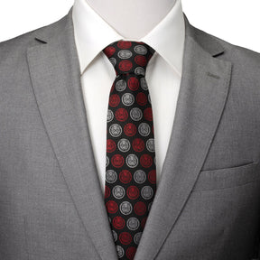 Marvel Ant-Man Red and Gray Charcoal Tie