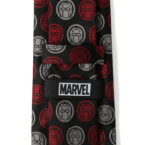 Marvel Ant-Man Red and Gray Charcoal Tie