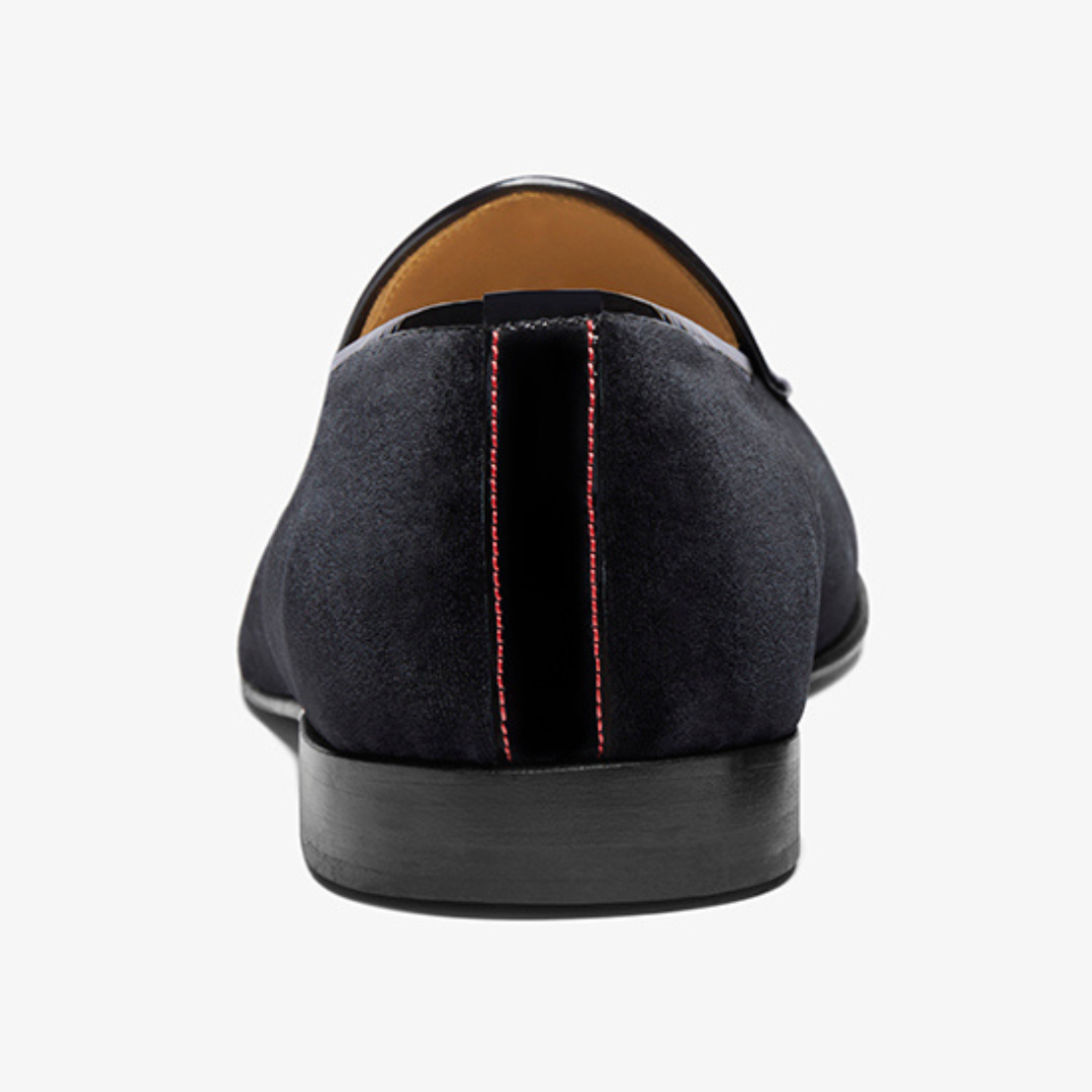 Men's Black Velvet Milano Loafer - Dapper Direct