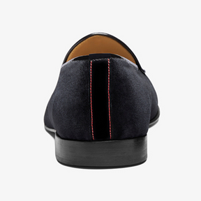 Men's Black Velvet Milano Loafer - Dapper Direct