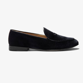 Men's Black Velvet Milano Loafer - Dapper Direct