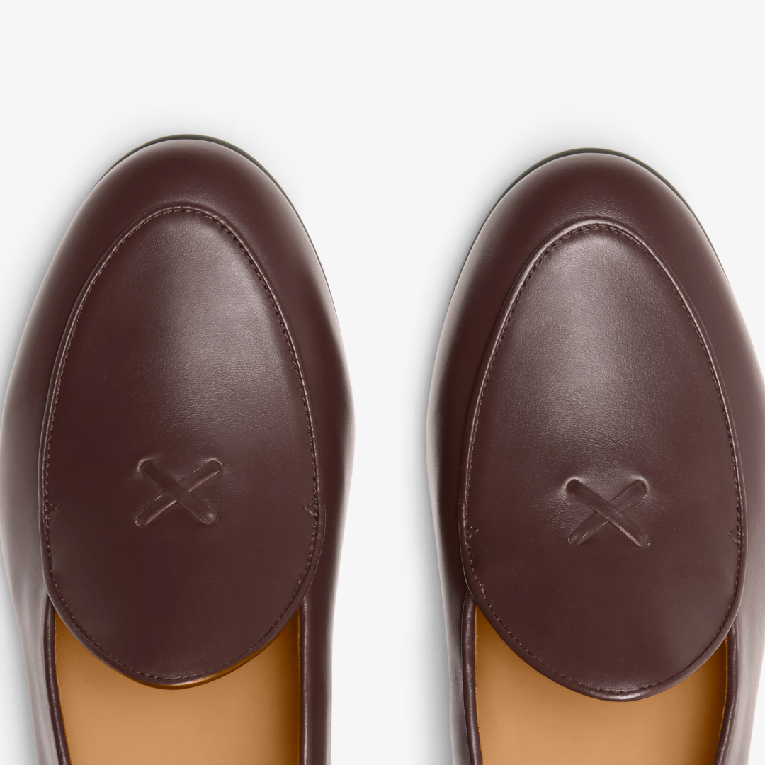Men's Brown Leather Milano Loafer - Dapper Direct