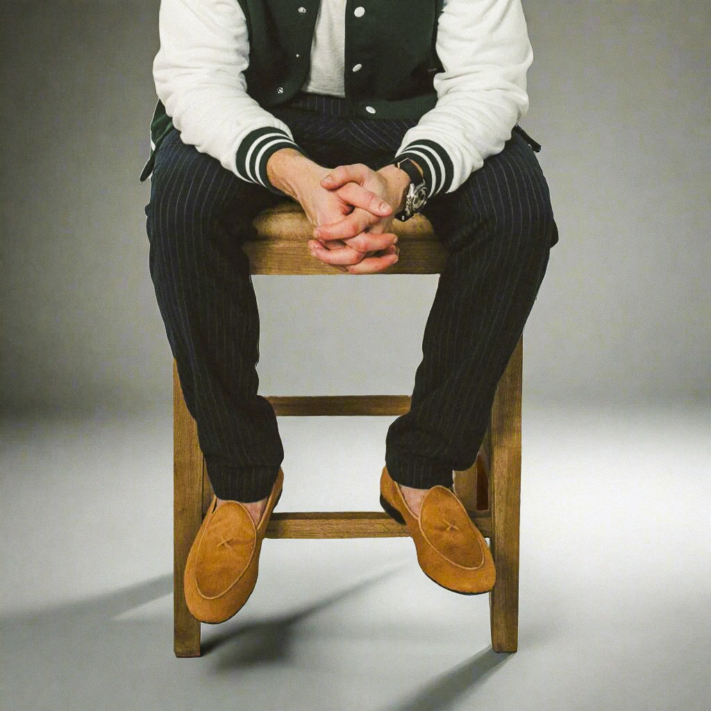 Men's Camel Pony Hair Milano Loafer - Dapper Direct