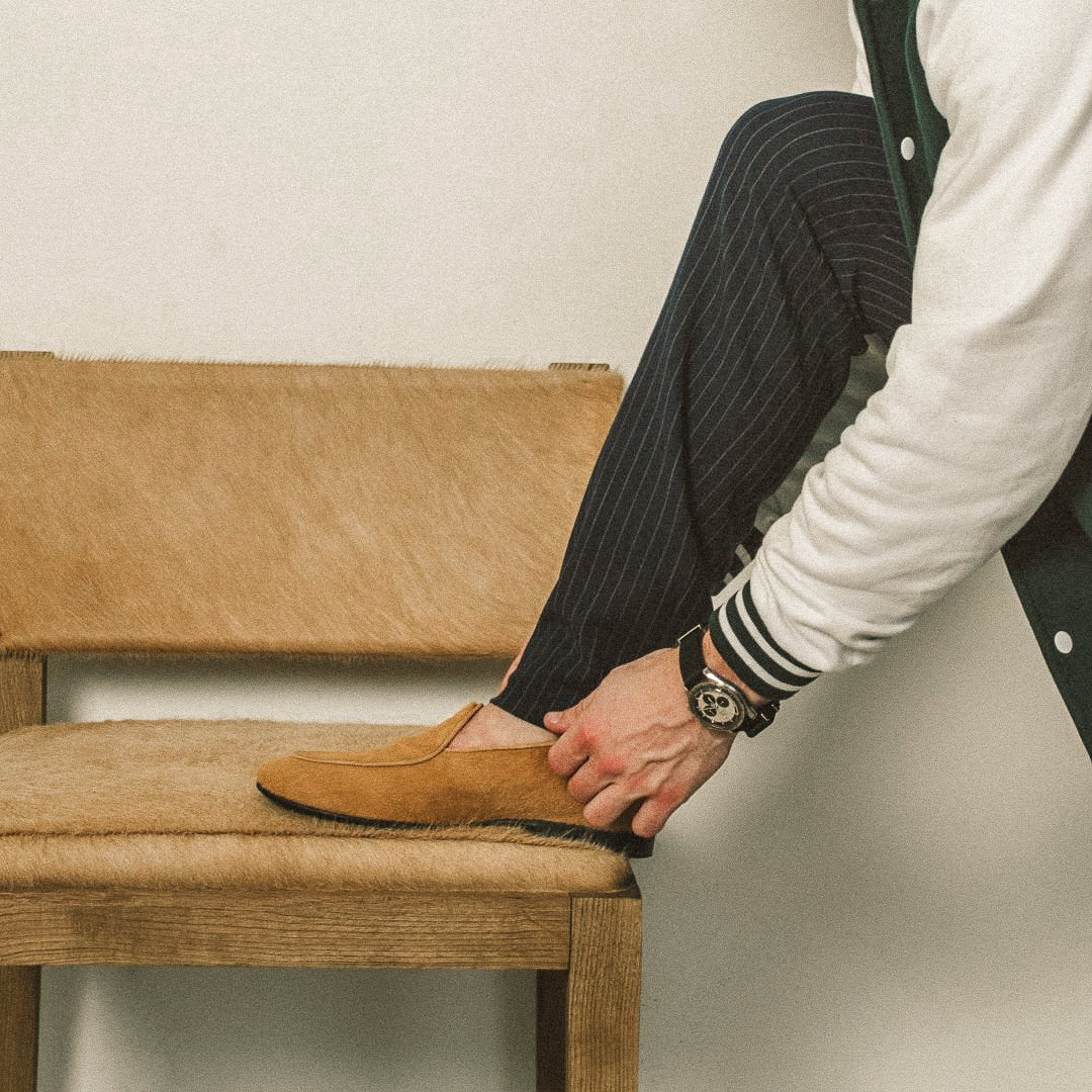 Men's Camel Pony Hair Milano Loafer - Dapper Direct