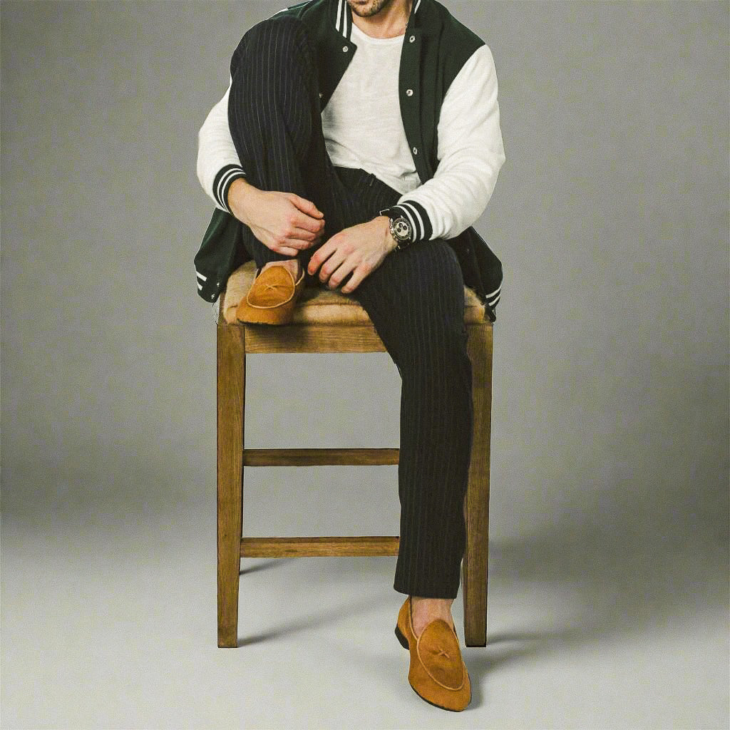 Men's Camel Pony Hair Milano Loafer - Dapper Direct