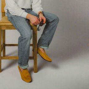 Men's Camel Pony Hair Milano Loafer - Dapper Direct