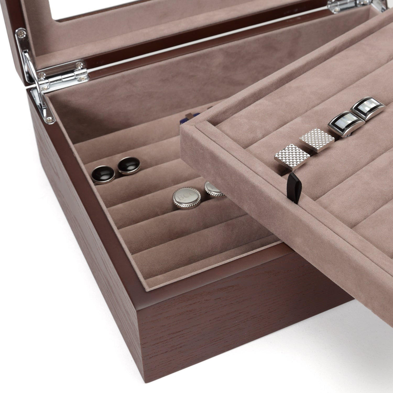 Espresso Cufflinks Collector's Case - 72 pairs