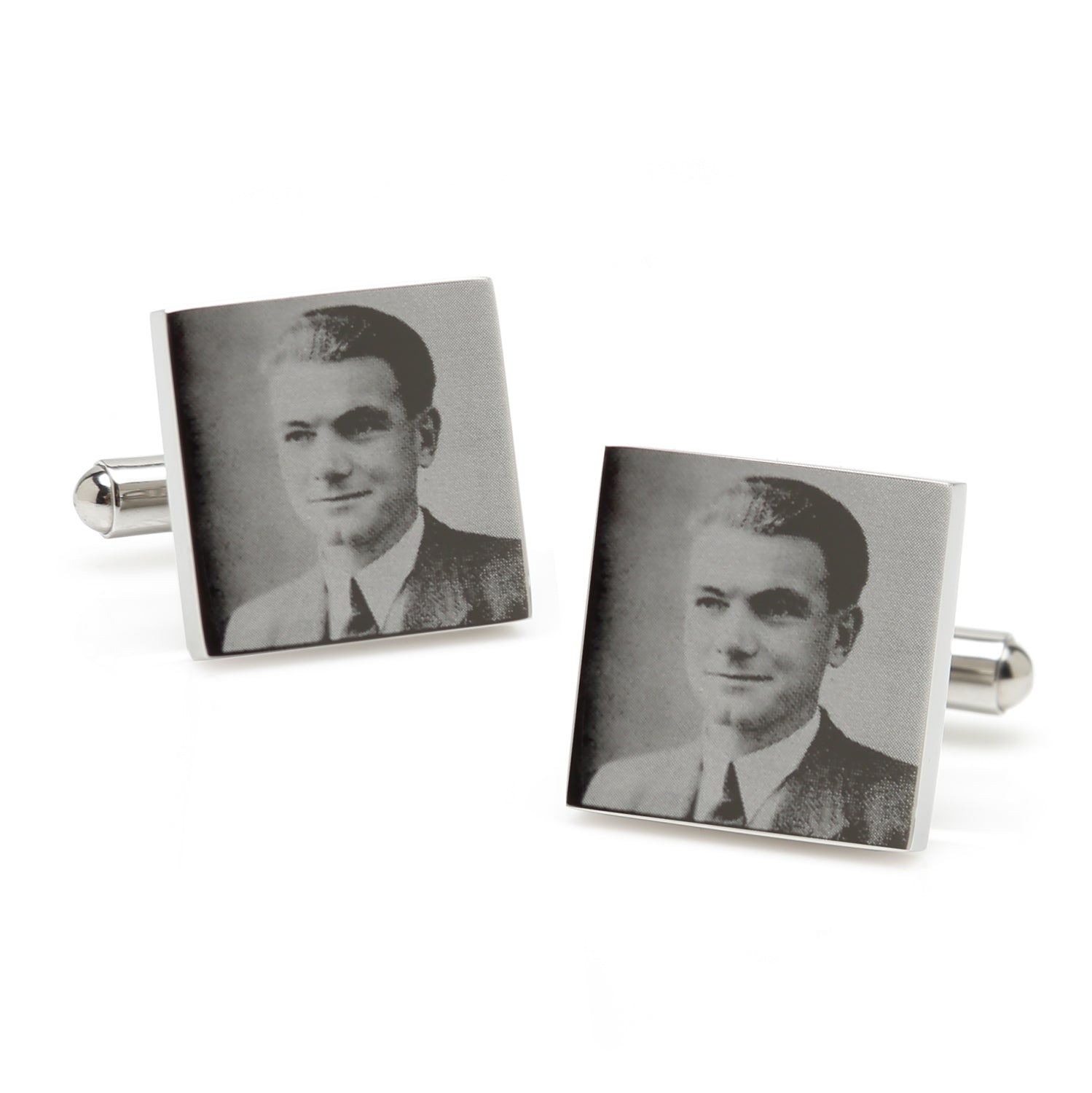 Stainless Steel Square Infinity Engravable Cufflinks