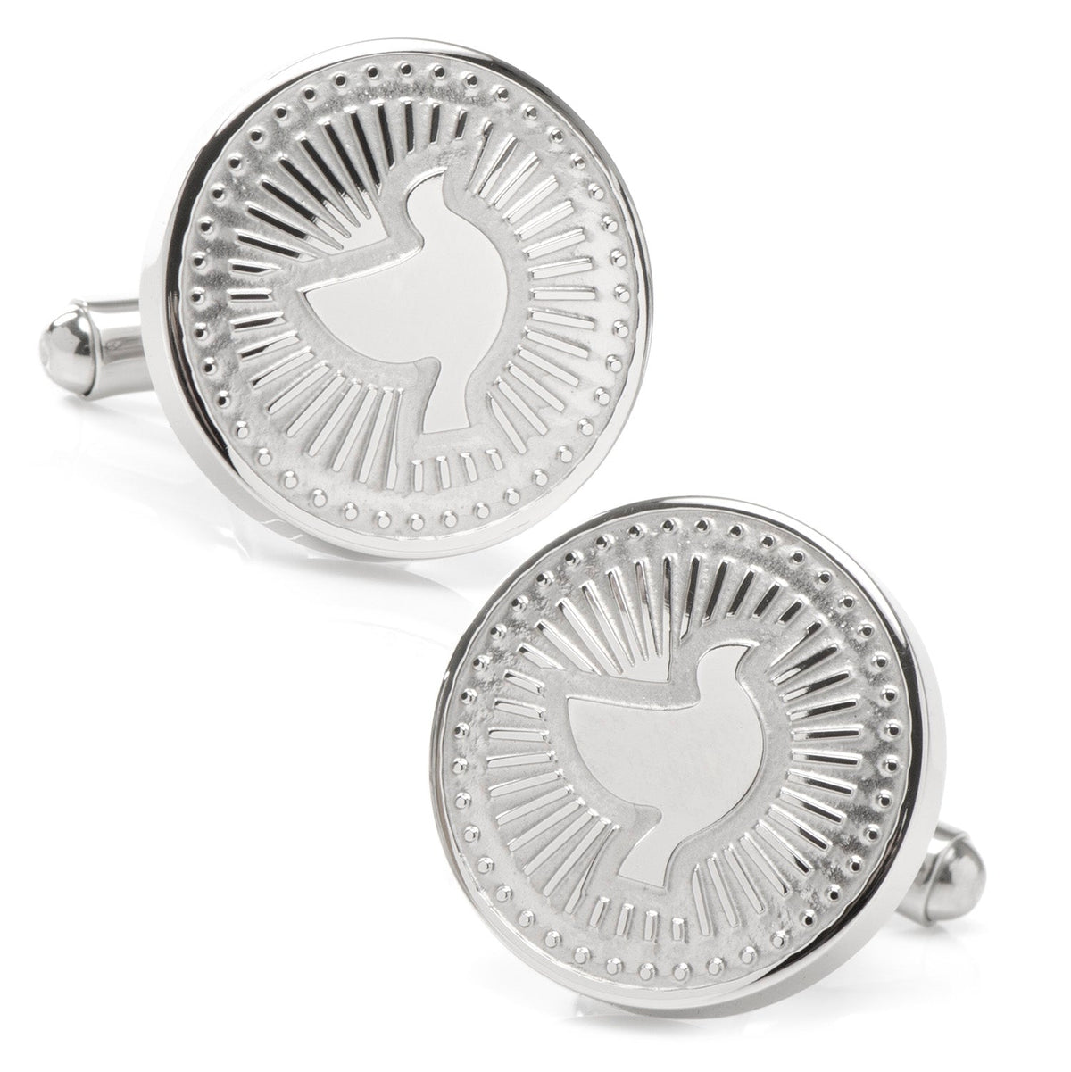 Silver Dove Radial Cufflinks