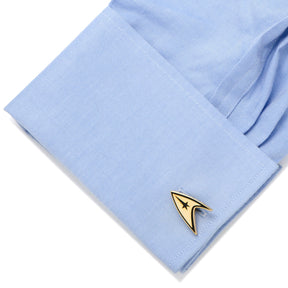 Star Trek Gold Plated Delta Shield Cufflinks