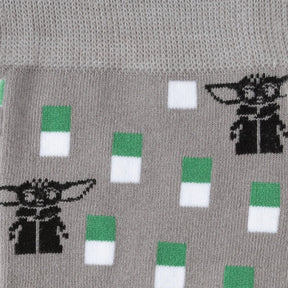 Star Wars Mandalorian and Grogu Gray Dress Socks and Lapel Pin Gift Set