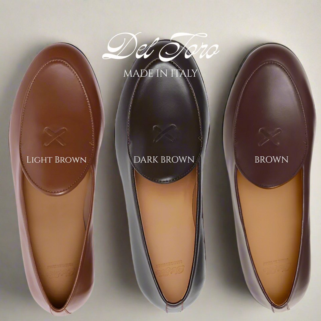 Men's Brown Leather Milano Loafer - Dapper Direct