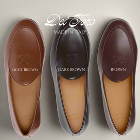 Men's Brown Leather Milano Loafer - Dapper Direct