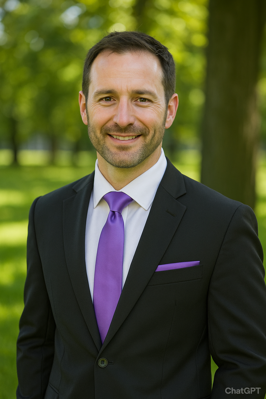 Purple Amethyst Necktie and Pocket Square Set
