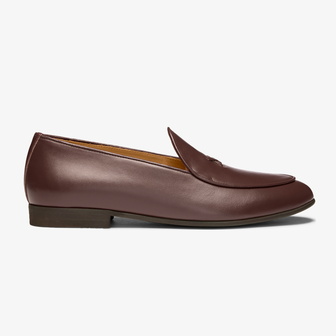 Men's Brown Leather Milano Loafer - Dapper Direct