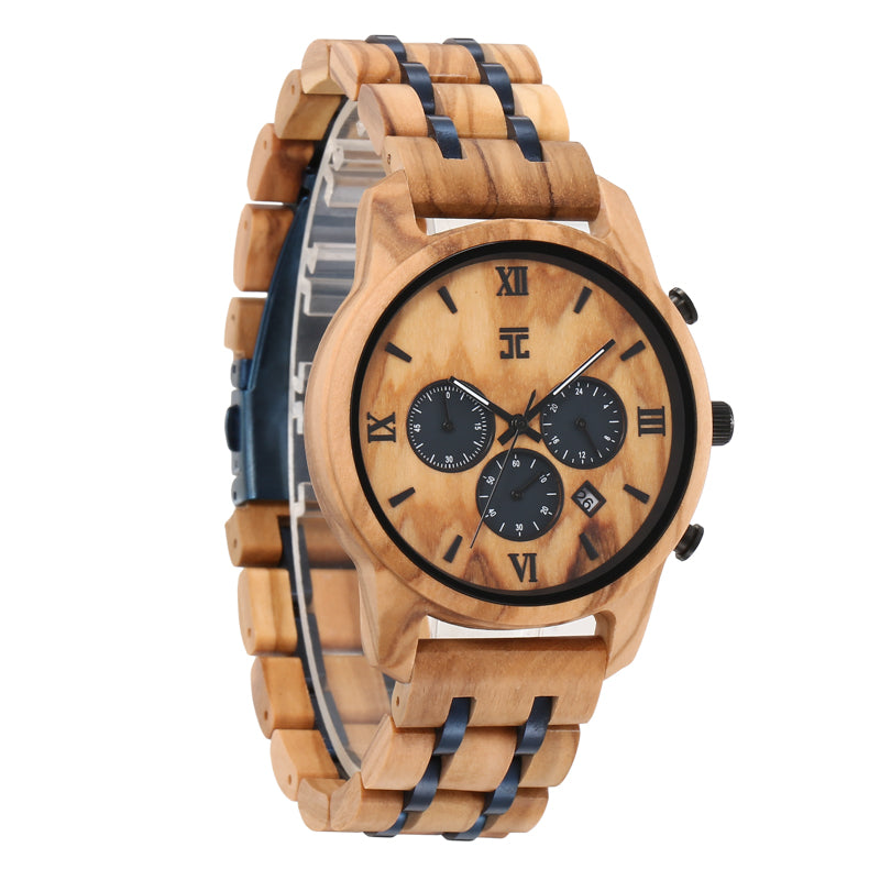 Oliver | Olive Wood Chronograph - Dapper Direct
