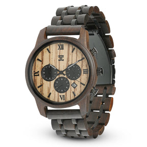 Wild | Black Sandalwood & Zebrawood Chronograph - Dapper Direct