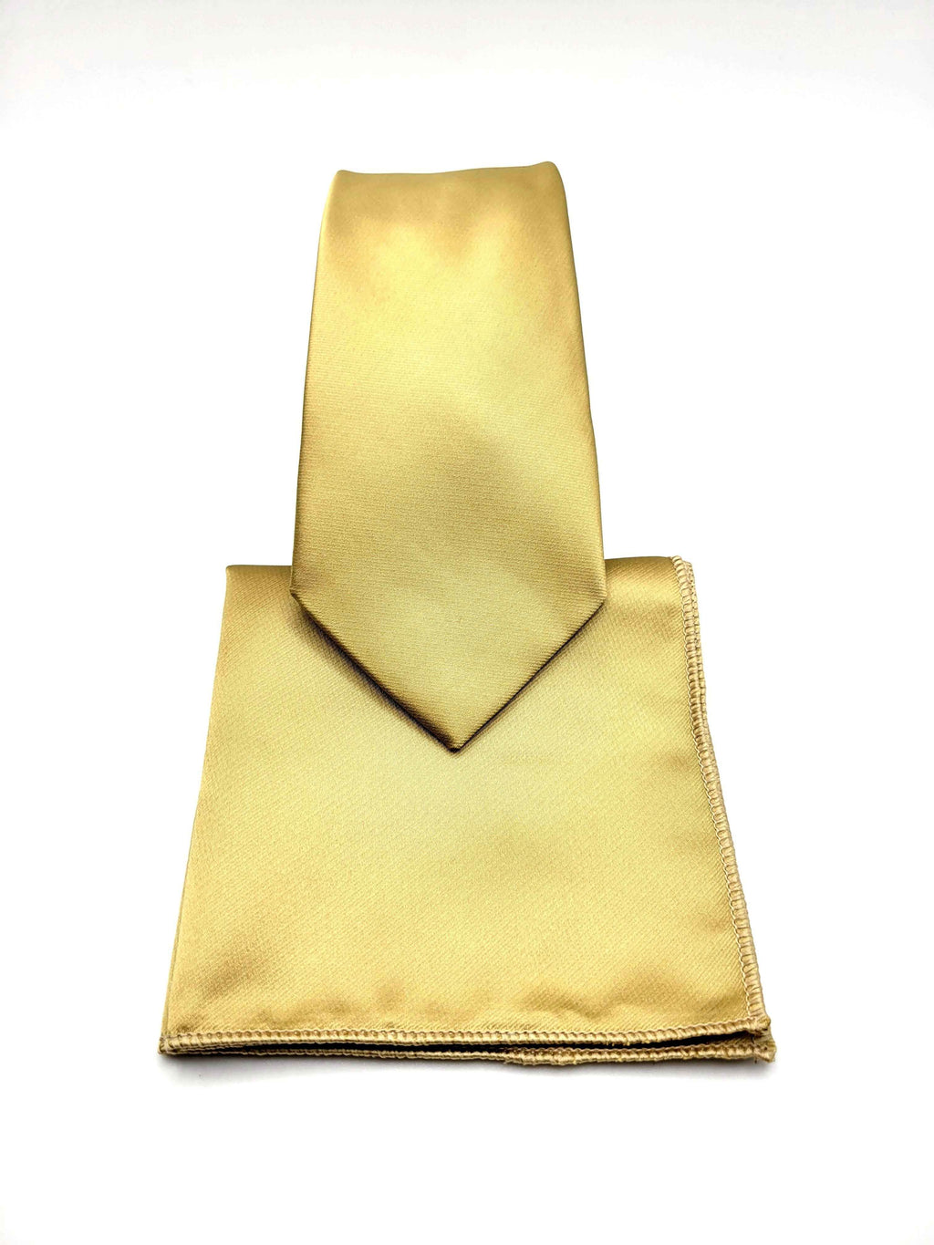 Gold Honey Necktie and Pocket Square - The Upscale Banker