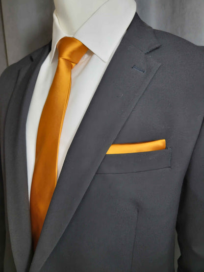 Orange Marmalade Necktie and Pocket Square