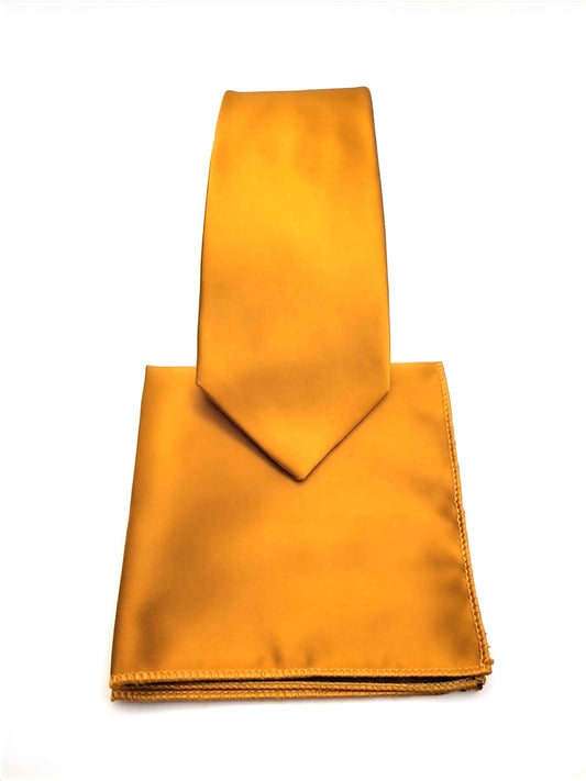 Orange Marmalade Necktie and Pocket Square